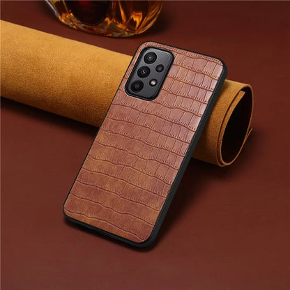 For Samsung Galaxy A23 4G / A23 5G (Global Version) Cases Crocodile Textured Leather Hybrid Phone Protector