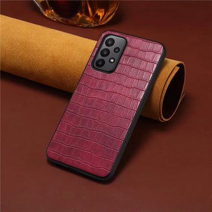 For Samsung Galaxy A23 4G / A23 5G (Global Version) Cases Crocodile Textured Leather Hybrid Phone Protector