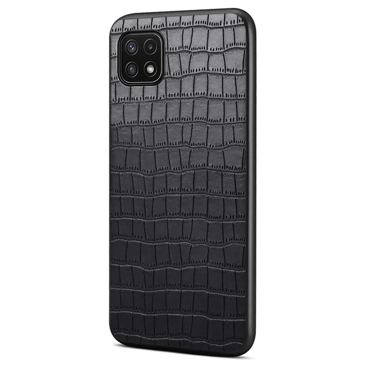 For Samsung Galaxy A22 5G (EU Version) Hybrid Cases Crocodile Textured Anti-Drop Phone Cover