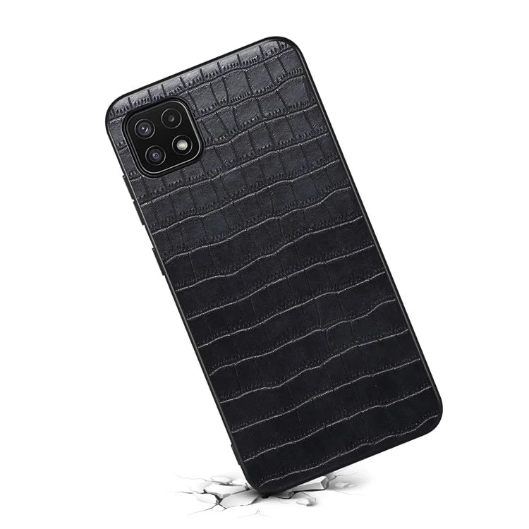 For Samsung Galaxy A22 5G (EU Version) Hybrid Cases Crocodile Textured Anti-Drop Phone Cover