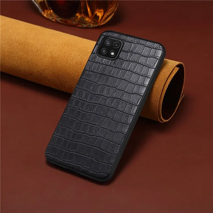 For Samsung Galaxy A22 5G (EU Version) Hybrid Cases Crocodile Textured Anti-Drop Phone Cover