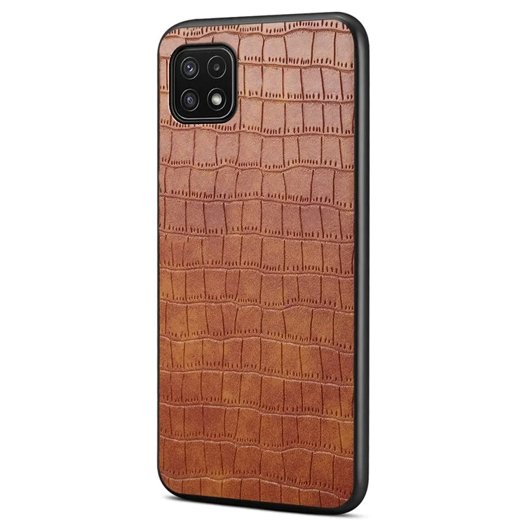 For Samsung Galaxy A22 5G (EU Version) Hybrid Cases Crocodile Textured Anti-Drop Phone Cover