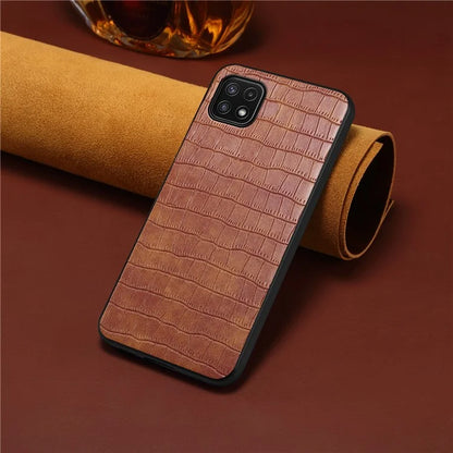 For Samsung Galaxy A22 5G (EU Version) Hybrid Cases Crocodile Textured Anti-Drop Phone Cover