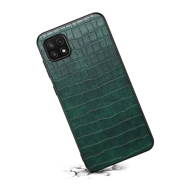 For Samsung Galaxy A22 5G (EU Version) Hybrid Cases Crocodile Textured Anti-Drop Phone Cover