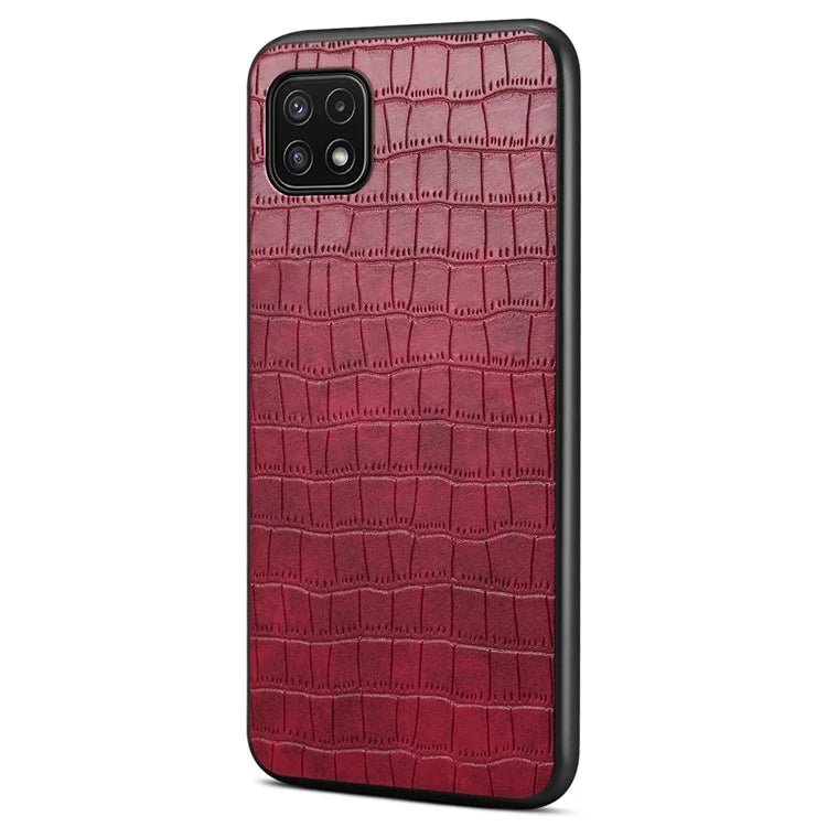 For Samsung Galaxy A22 5G (EU Version) Hybrid Cases Crocodile Textured Anti-Drop Phone Cover