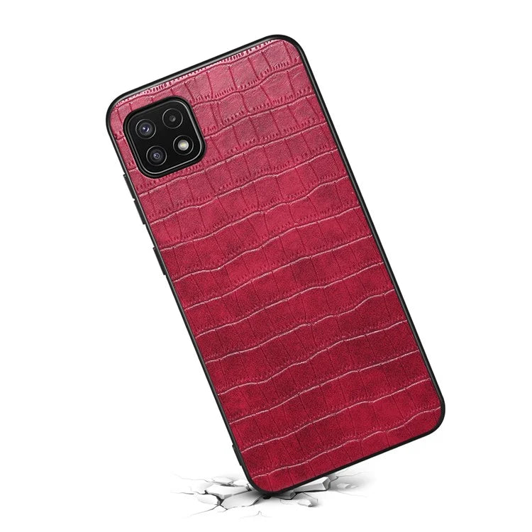 For Samsung Galaxy A22 5G (EU Version) Hybrid Cases Crocodile Textured Anti-Drop Phone Cover