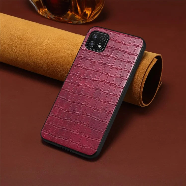 For Samsung Galaxy A22 5G (EU Version) Hybrid Cases Crocodile Textured Anti-Drop Phone Cover