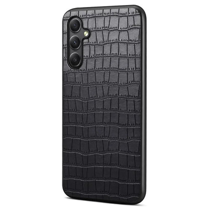 For Samsung Galaxy A24 4G (162.1 x 77.6 x 8.3mm) Case Crocodile Textured Leather+TPU+PC Phone Case
