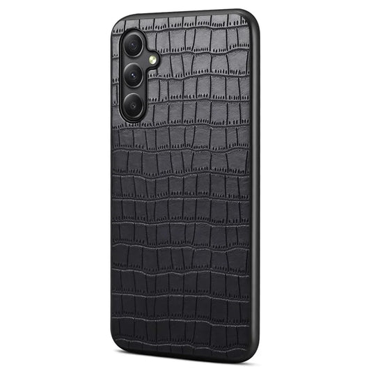 For Samsung Galaxy A24 4G (162.1 x 77.6 x 8.3mm) Case Crocodile Textured Leather+TPU+PC Phone Case