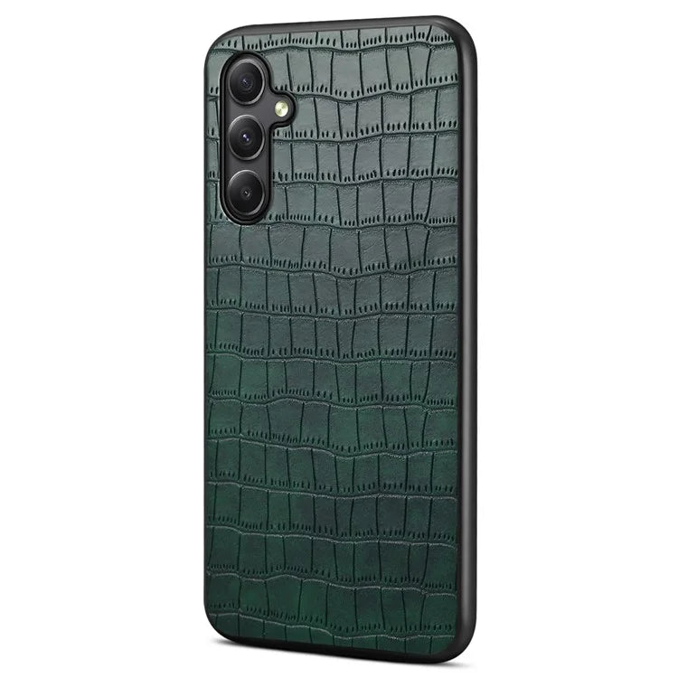 For Samsung Galaxy A24 4G (162.1 x 77.6 x 8.3mm) Case Crocodile Textured Leather+TPU+PC Phone Case