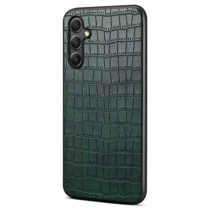 For Samsung Galaxy A24 4G (162.1 x 77.6 x 8.3mm) Case Crocodile Textured Leather+TPU+PC Phone Case