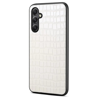 For Samsung Galaxy A24 4G (162.1 x 77.6 x 8.3mm) Case Crocodile Textured Leather+TPU+PC Phone Case