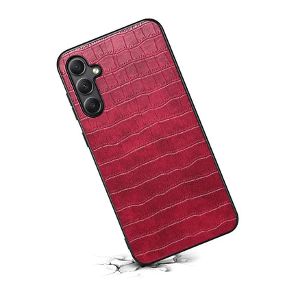 For Samsung Galaxy A24 4G (162.1 x 77.6 x 8.3mm) Case Crocodile Textured Leather+TPU+PC Phone Case