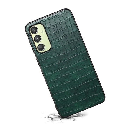 For Samsung Galaxy A25 5G (Global) (161.0 x 76.5 x 8.3mm) Slim Case Crocodile Textured Leather Hybrid Phone Cover