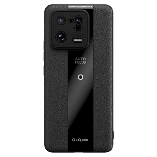 Q.COO For Xiaomi 13 Pro 5G Shockproof Case Textured PU Leather+TPU+Acrylic Phone Protector