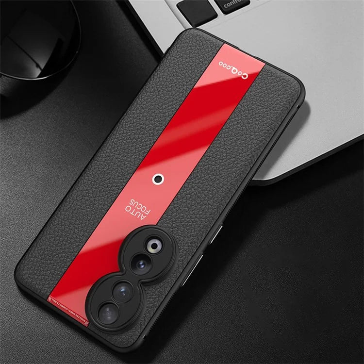 Q.COO For Honor 90 Cover PU Leather+TPU+Acrylic Non-slip Smart Phone Case