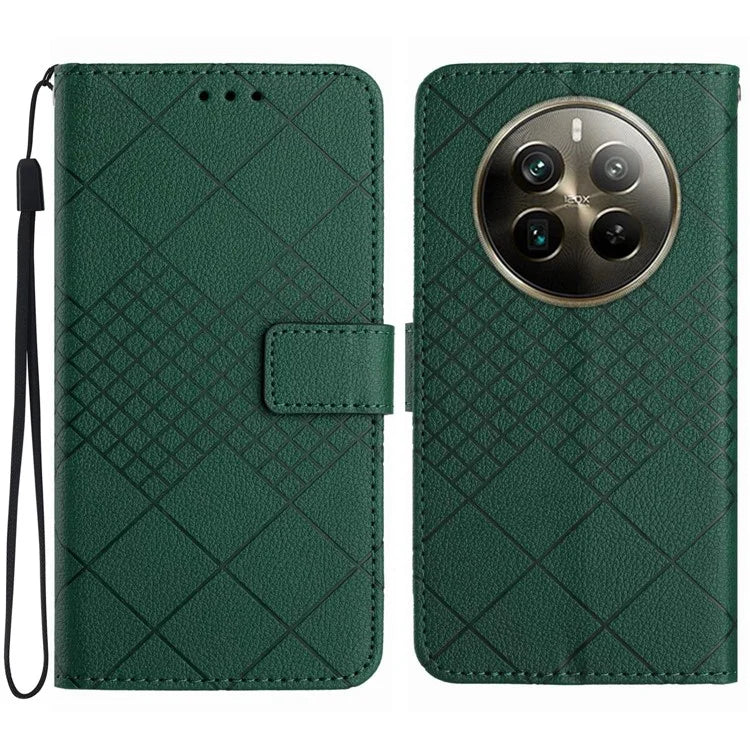 HT06 For Realme 12 Pro 5G / 12 Pro+ 5G Leather Case Wallet Flip Phone Cover Litchi Texture
