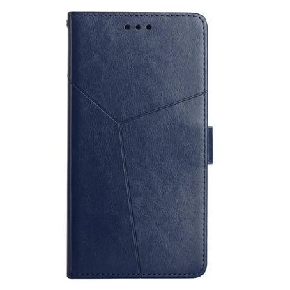 HT01 For Realme 12+ 5G Case Flip Wallet Leather Cover Y-shaped Lines Imprinted