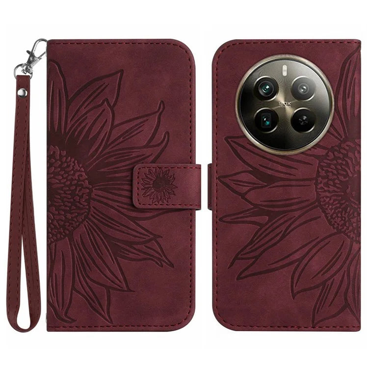 HT04 For Realme 12 Pro 5G / 12 Pro+ 5G Case Skin-touch Leather Phone Cover with Wallet Stand