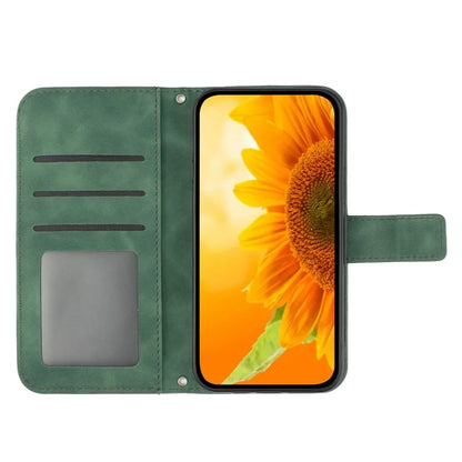 HT04 For Realme 12+ 5G Crossbody Case Sunflower PU Leather Flip Wallet Phone Cover