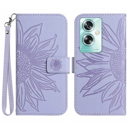 HT04 For Oppo Reno11 F 5G / F25 Pro 5G Case Sunflower Pattern Wallet Flip Leather Phone Cover