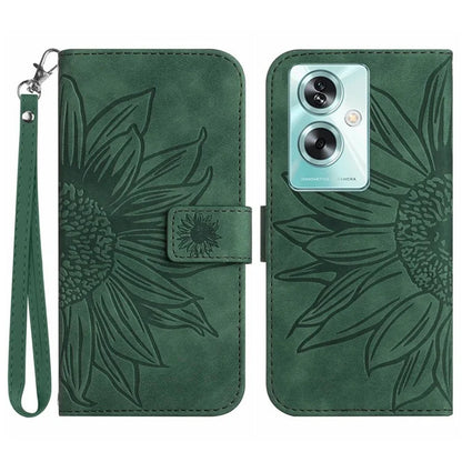 HT04 For Oppo Reno11 F 5G / F25 Pro 5G Case Sunflower Pattern Wallet Flip Leather Phone Cover