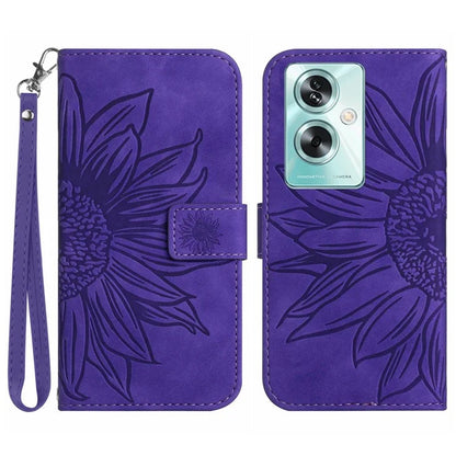 HT04 For Oppo Reno11 F 5G / F25 Pro 5G Case Sunflower Pattern Wallet Flip Leather Phone Cover