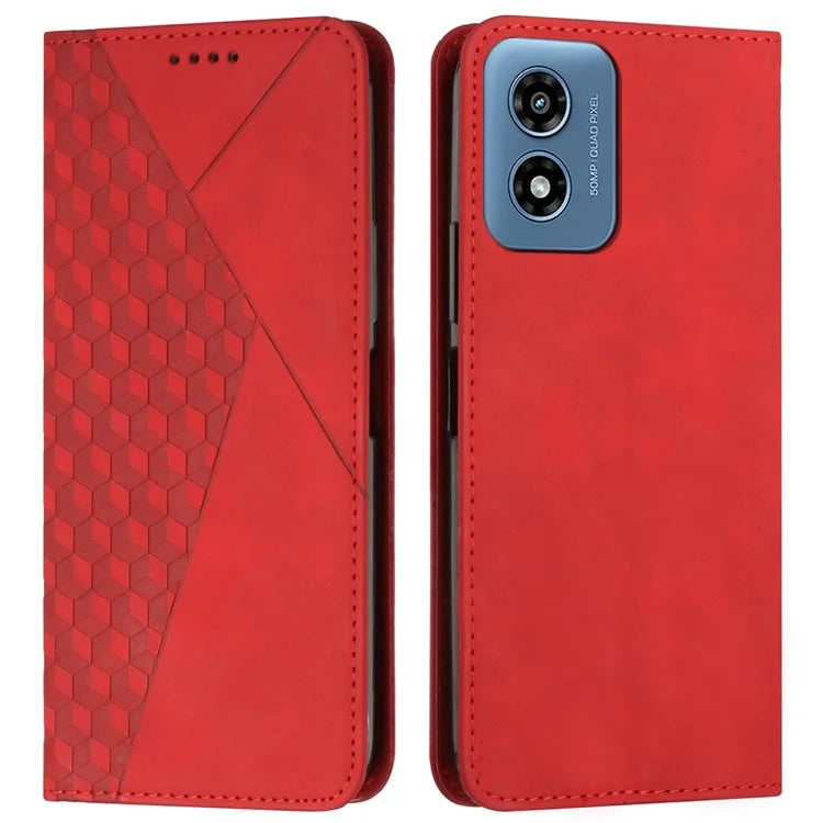 For Motorola Moto G04 4G / Moto G24 4G Magnetic Phone Case PU Leather Folio Stand Cover