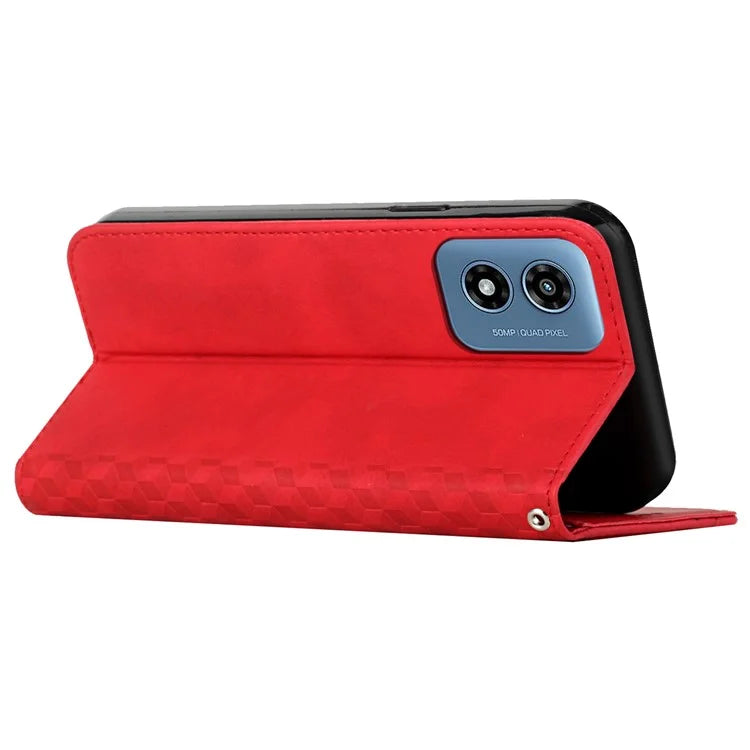 For Motorola Moto G04 4G / Moto G24 4G Magnetic Phone Case PU Leather Folio Stand Cover