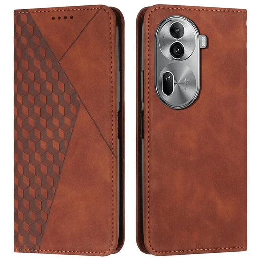 For Oppo Reno11 Pro 5G (Global) / Reno11 (China) 5G Magnetic Case PU Leather Imprinted Phone Wallet Cover