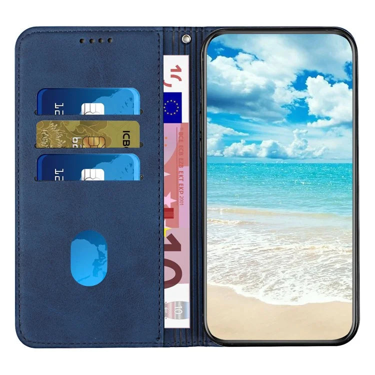 For Xiaomi Redmi Note 13 Pro 4G / Poco M6 Pro 4G Magnetic Phone Case Skin-touch PU Leather Card Slots Cover