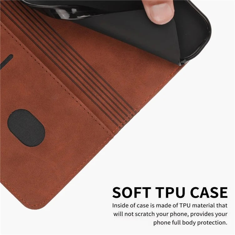 For Xiaomi Redmi Note 13 Pro 4G / Poco M6 Pro 4G Magnetic Phone Case Skin-touch PU Leather Card Slots Cover