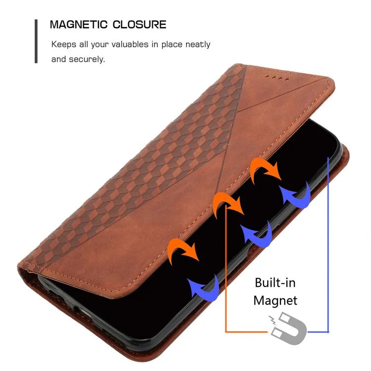 For Xiaomi Redmi Note 13 Pro 4G / Poco M6 Pro 4G Magnetic Phone Case Skin-touch PU Leather Card Slots Cover