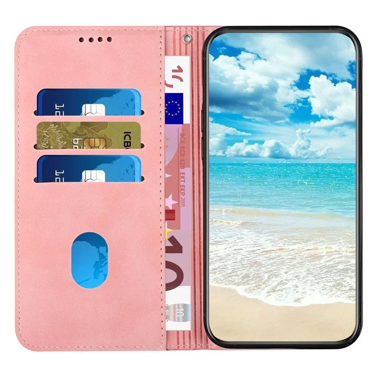 For Xiaomi Redmi Note 13 Pro 4G / Poco M6 Pro 4G Magnetic Phone Case Skin-touch PU Leather Card Slots Cover