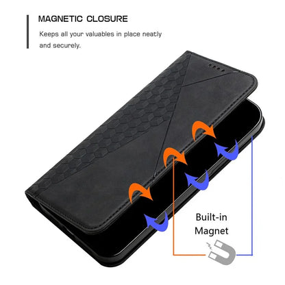 For Xiaomi Redmi Note 13 Pro 4G / Poco M6 Pro 4G Magnetic Phone Case Skin-touch PU Leather Card Slots Cover