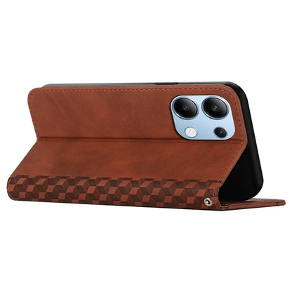 For Xiaomi Redmi Note 13 4G Case Drop-resistant PU Leather Folio Stand Phone Protector