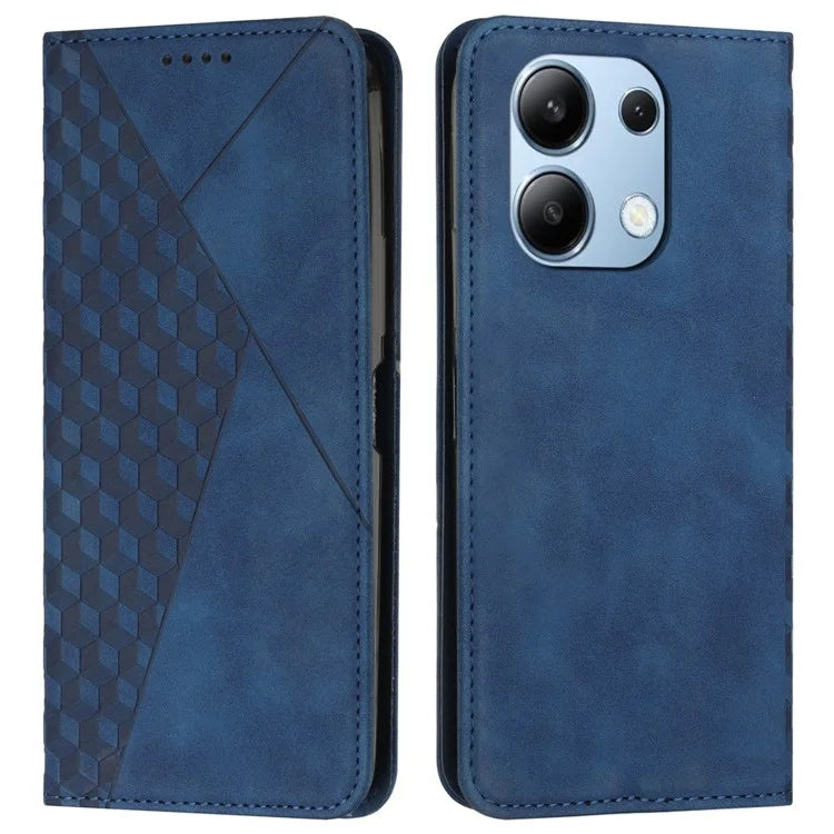 For Xiaomi Redmi Note 13 4G Case Drop-resistant PU Leather Folio Stand Phone Protector