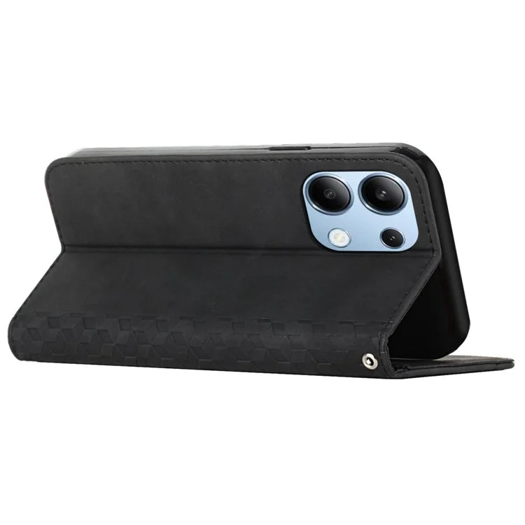 For Xiaomi Redmi Note 13 4G Case Drop-resistant PU Leather Folio Stand Phone Protector