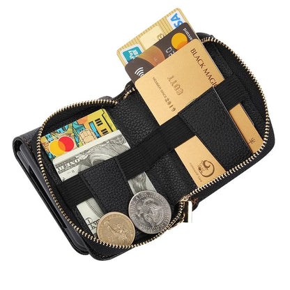 For Samsung Galaxy Z Flip4 5G Case PU Leather Zipper Purse Crossbody Phone Cover
