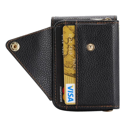 For Samsung Galaxy Z Flip4 5G Case PU Leather Zipper Purse Crossbody Phone Cover