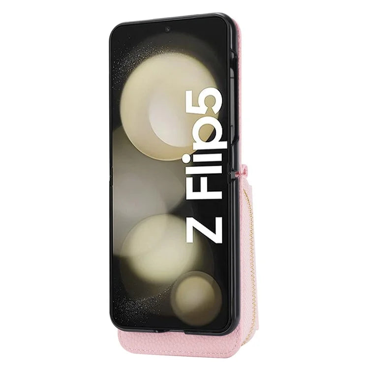 For Samsung Galaxy Z Flip5 5G Case PU Leather Card Slots Holder Phone Back Cover
