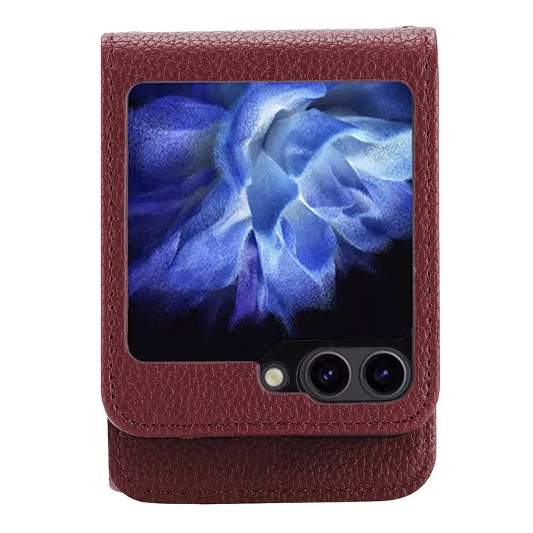 For Samsung Galaxy Z Flip5 5G Case PU Leather Card Slots Holder Phone Back Cover