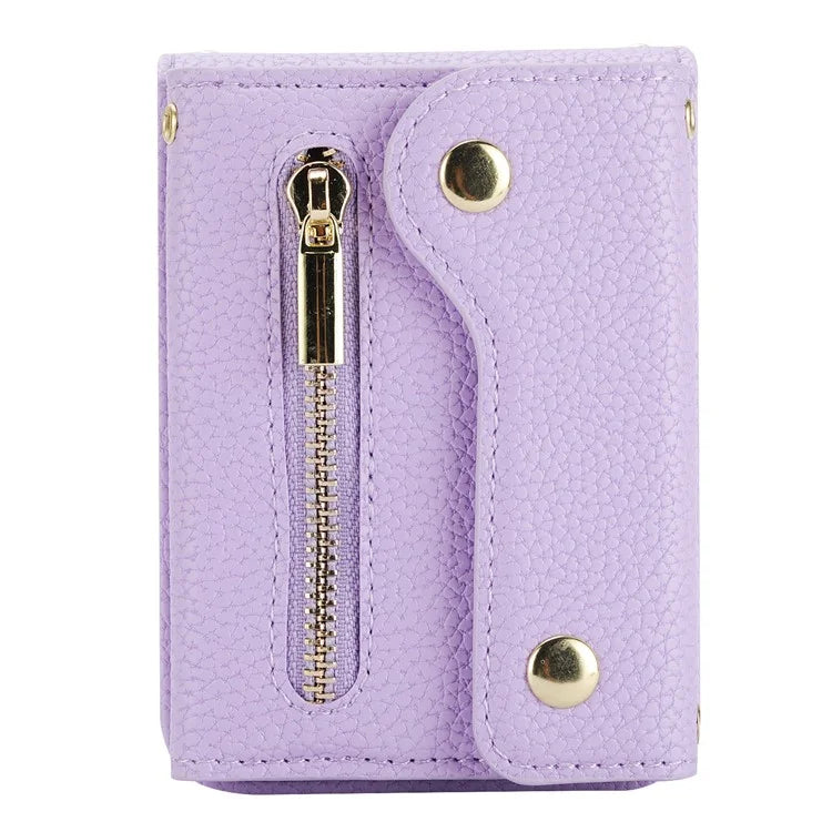 For Samsung Galaxy Z Flip5 5G Case Card Holder Crossbody Phone Purse Leather Back Cover