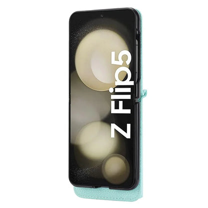 For Samsung Galaxy Z Flip5 5G Case Card Holder Crossbody Phone Purse Leather Back Cover