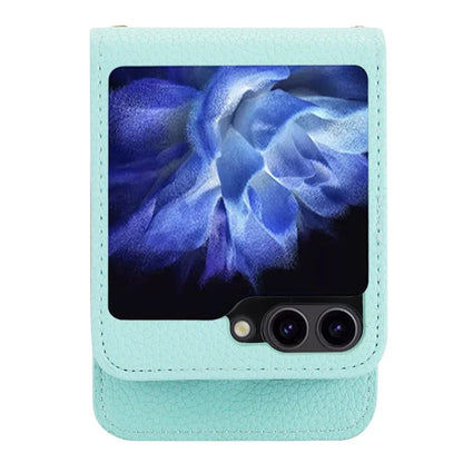 For Samsung Galaxy Z Flip5 5G Case Card Holder Crossbody Phone Purse Leather Back Cover