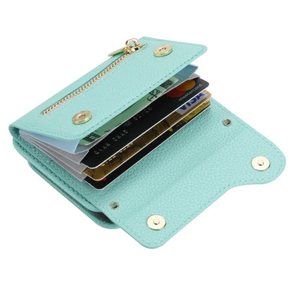 For Samsung Galaxy Z Flip4 5G Back Case PU Leather Zipper Wallet Phone Cover with Shoulder Strap