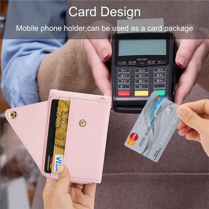 For Samsung Galaxy Z Flip3 5G Back Case PU Leather Zipper Wallet Phone Cover with Detachable Lanyard