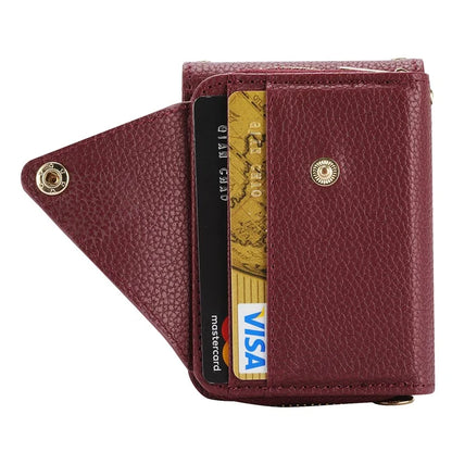 For Samsung Galaxy Z Flip3 5G Back Case PU Leather Zipper Wallet Phone Cover with Detachable Lanyard