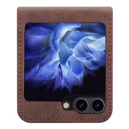 DF-05 For Samsung Galaxy Z Flip5 5G Case Shockproof PC+PU Leather Phone Cover