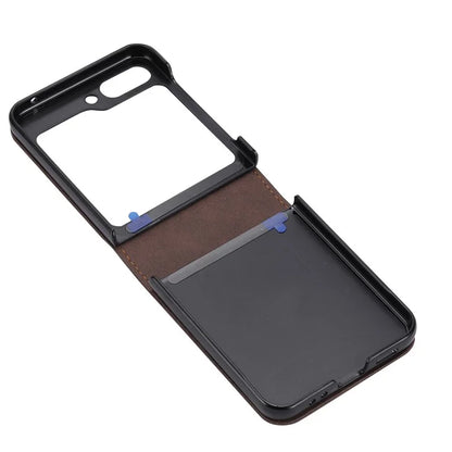 DF-05 For Samsung Galaxy Z Flip5 5G Case Shockproof PC+PU Leather Phone Cover